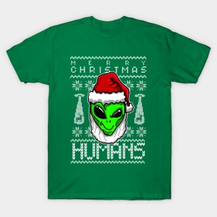 Alien Ugly Christmas Holiday Season T-Shirt